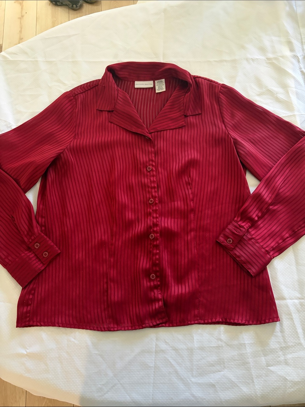 Vintage Jaclyn Smith Deep Red Button up Blouse